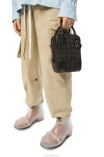 Loewe Men Amazona 15 in Anagram jacquard and calfskin 206XF147 Anthracite/Black - Image 2