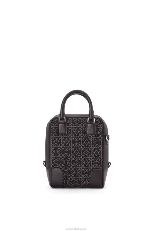 Loewe Men Amazona 15 in Anagram jacquard and calfskin 206XF147 Anthracite/Black - Image 5