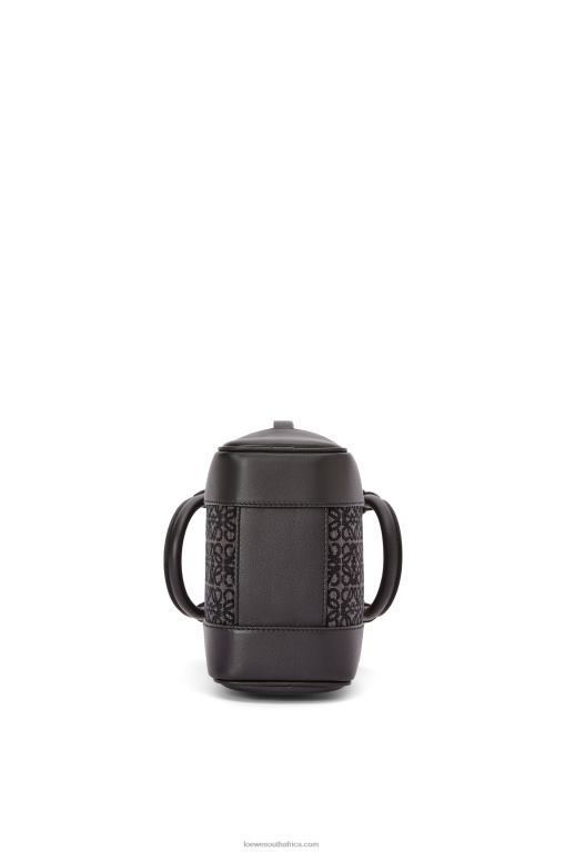 Loewe Men Amazona 15 in Anagram jacquard and calfskin 206XF147 Anthracite/Black - Image 8