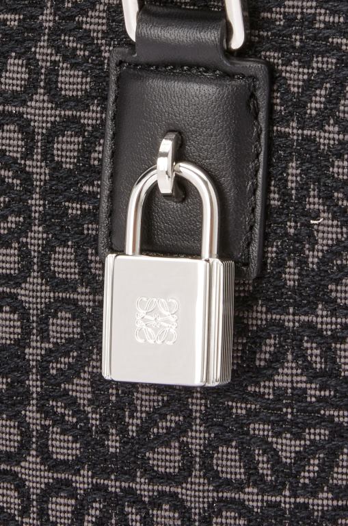 Loewe Men Amazona 15 in Anagram jacquard and calfskin 206XF147 Anthracite/Black - Image 10