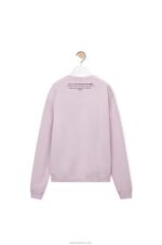 Loewe Men Ceramic print sweatshirt in cotton 206XF815 Lilac - Image 5