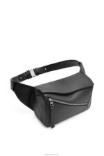 Loewe Men Small Puzzle bumbag in diamond calfskin 206XF566 Black - Image 4