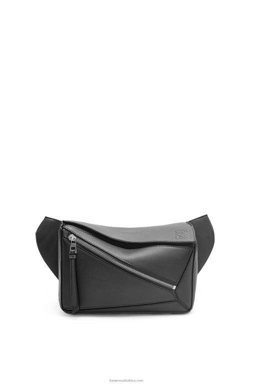loewe_men_small_puzzle_bumbag_in_diamond_calfskin_206xf566_black.jpg Loewe Men Small Puzzle bumbag in diamond calfskin 206XF566 Black - Image 1