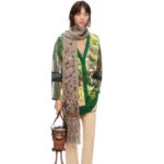 Loewe Men Turnip Head cardigan in wool 206XF1029 Green/Multicolor