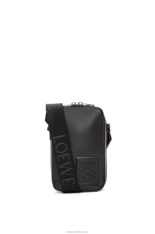 loewe_men_vertical_crossbody_pocket_in_satin_calfskin_206xf613_black.jpg Loewe Men Vertical Crossbody Pocket in satin calfskin 206XF613 Black - Image 1