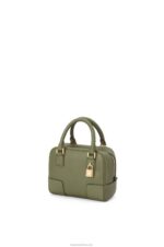 Loewe Women Amazona 16 Square bag in nappa calfskin 206XF165 Avocado Green - Image 3