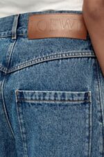 Loewe Women Anagram baggy jeans in denim 206XF1174 Jeans Blue - Image 8