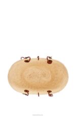 Loewe Women Anagram Basket bag in iraca palm and calfskin 206XF18 Natural/Tan - Image 5