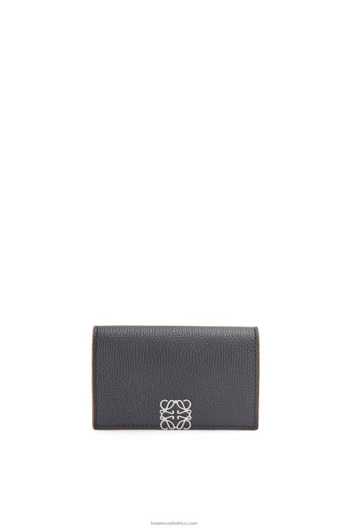 loewe_women_anagram_business_cardholder_in_pebble_grain_calfskin_206xf1352_black.jpg Loewe Women Anagram business cardholder in pebble grain calfskin 206XF1352 Black - Image 1