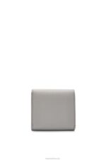 Loewe Women Anagram compact flap wallet in pebble grain calfskin 206XF1207 Pearl Grey - Image 3