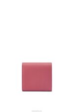 Loewe Women Anagram compact flap wallet in pebble grain calfskin 206XF1239 Plumrose - Image 4