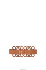 Loewe Women Anagram cut out belt in calfskin 206XF1155 Tan - Image 3