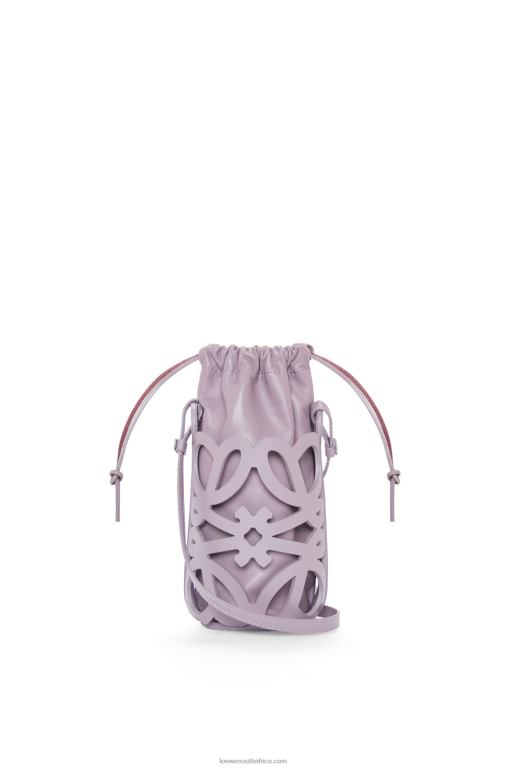 Loewe Women Anagram cut-out pocket in classic calfskin and nappa 206XF550 Pale Aubergine Glaze - Image 1
