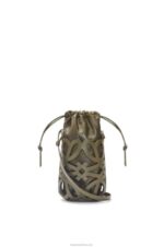 Loewe Women Anagram cut-out pocket in classic calfskin and nappa 206XF551 Tea Dust Glaze