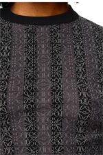Loewe Women Anagram devore sweater in viscose 206XF1016 Black - Image 4