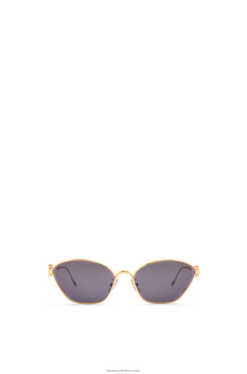 loewe_women_anagram_hexagonal_sunglasses_in_metal_206xf1447_smoke_moka.jpg Loewe Women Anagram hexagonal sunglasses in metal 206XF1447 Smoke/Moka - Image 1
