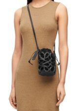 Loewe Women Anagram inflated pocket in light foam rubber 206XF578 Black - Image 2
