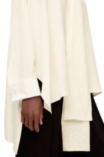 Loewe Women Anagram lavaliere blouse in silk 206XF918 Ivory - Image 4