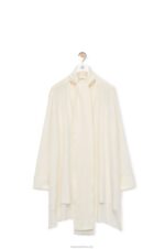 Loewe Women Anagram lavaliere blouse in silk 206XF918 Ivory - Image 5