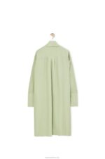 Loewe Women Anagram lavaliere dress in silk 206XF1101 Pale Green - Image 2