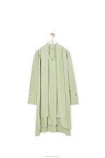 Loewe Women Anagram lavaliere dress in silk 206XF1101 Pale Green