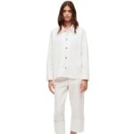 Loewe Women Anagram overshirt in denim 206XF876 White