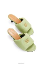 Loewe Women Anagram padded mule in lambskin 206XF754 Pale Green - Image 3