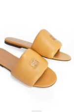 Loewe Women Anagram padded slide in lambskin 206XF684 Desert - Image 4