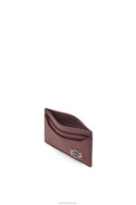 Loewe Women Anagram plain cardholder in pebble grain calfskin 206XF1358 Burgundy - Image 2