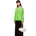 Loewe Women Anagram pyjama blouse in nappa 206XF884 Fluo Green