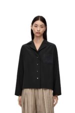 Loewe Women Anagram pyjama blouse in silk 206XF912 Black - Image 2