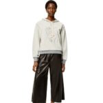 Loewe Women Anagram regular fit hoodie in cotton 206XF824 Grey Melange
