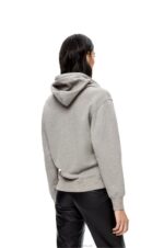 Loewe Women Anagram regular fit hoodie in cotton 206XF826 Grey Melange - Image 3