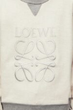 Loewe Women Anagram regular fit sweatshirt in cotton 206XF825 Grey Melange - Image 4