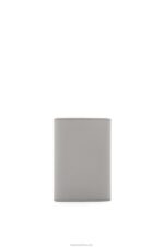 Loewe Women Anagram small vertical wallet in pebble grain calfskin 206XF1208 Pearl Grey - Image 4