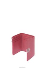Loewe Women Anagram small vertical wallet in pebble grain calfskin 206XF1240 Plumrose - Image 3