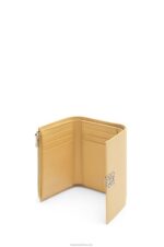 Loewe Women Anagram small vertical wallet in pebble grain calfskin 206XF1264 Dark Butter - Image 3