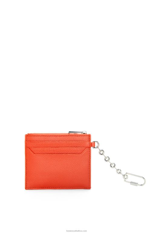 Loewe Women Anagram square key cardholder in pebble grain calfskin 206XF1324 Sunrise Orange - Image 3