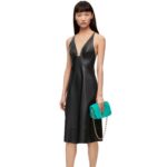 Loewe Women Anagram strappy dress in nappa 206XF1071 Black