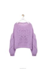 Loewe Women Anagram sweater in mohair 206XF1019 Parma Violet - Image 5