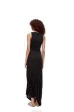 Loewe Women Asymmetric tank dress in viscose 206XF1060 Black - Image 3