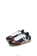 Loewe Women Ballet Runner in nylon and calfskin 206XF667 Black/White - Image 2