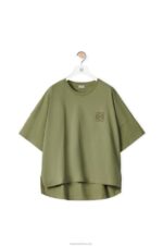 Loewe Women Boxy fit T-shirt in cotton 206XF827 Sage - Image 5