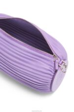 Loewe Women Bracelet Pouch in pleated nappa 206XF376 Light Mauve - Image 5