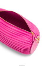 Loewe Women Bracelet Pouch in pleated nappa 206XF400 Fuchsia - Image 6