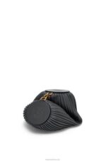 Loewe Women Bracelet Pouch in pleated nappa 206XF632 Black - Image 4