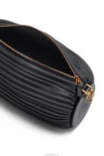 Loewe Women Bracelet Pouch in pleated nappa 206XF632 Black - Image 6