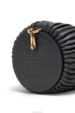 Loewe Women Bracelet Pouch in pleated nappa 206XF632 Black - Image 7