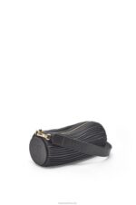 Loewe Women Bracelet Pouch in pleated nappa 206XF632 Black - Image 8