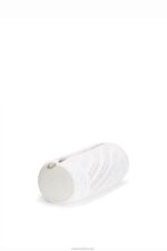 Loewe Women Bracelet pouch in raffia and calfskin 206XF377 White - Image 4